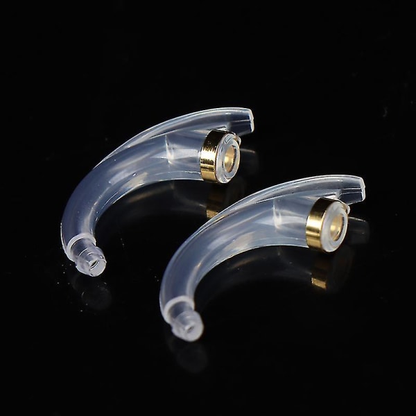 2 stk øreproppen modellkrok Anti-hylende albueslangekobling for ørehøreapparat