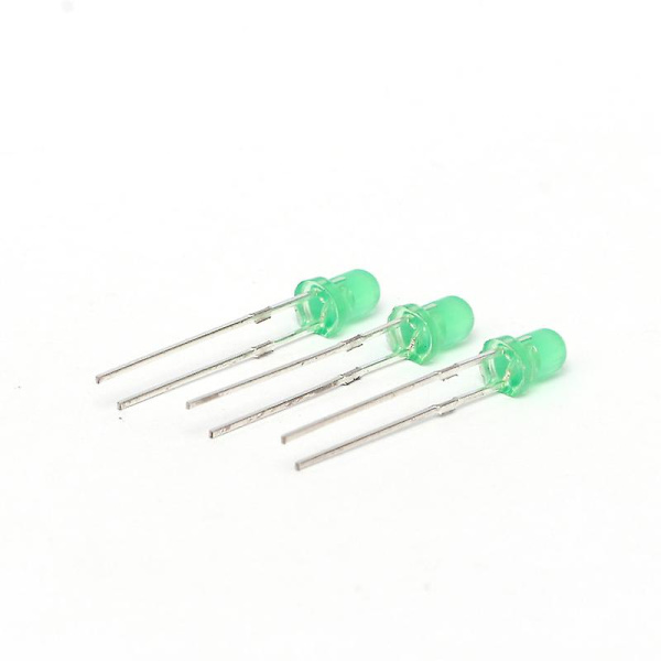 300 stk. LED-lysdiode 3mm grøn assorteret sæt superlysemitterende lysdioder