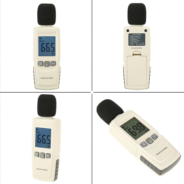Äänimittari - Kannettava Digitaalinen LCD-Äänimittari Melunmittauslaite 30db - 130db Desibeliä