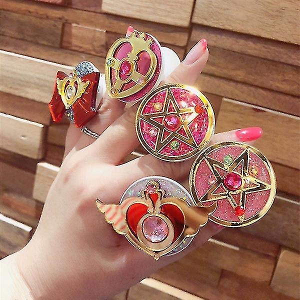Anime Sailor Moon Söpö Tytöt Puhelinteline Sormuspidike Mobiilijalusta, enkeli