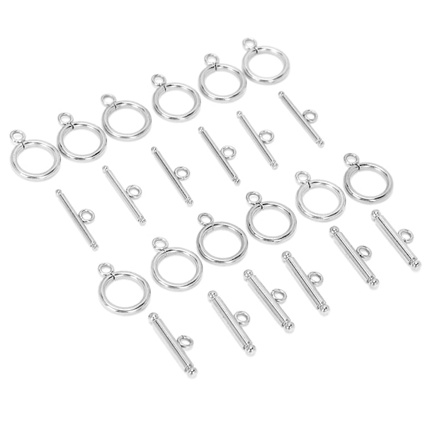 Stål Farge DIY Runde Toggle Clasps TBar Clasps for Smykke Making Halskjede Armbånd