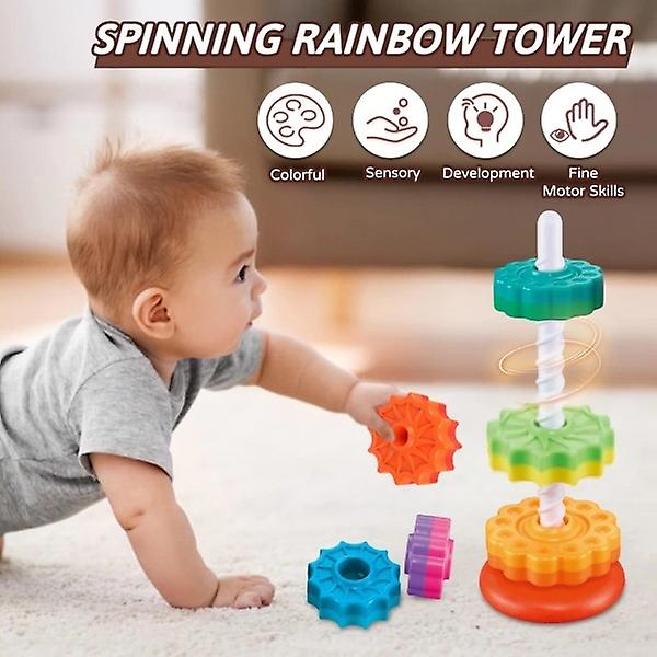 Baby Spinning Wheel Lelu Rainbow Spin Tower pinottavat lelut taaperoille