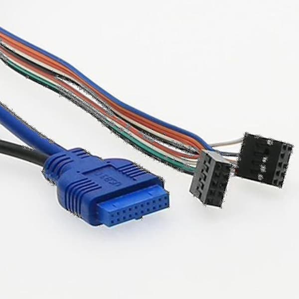USB 2.0+ 3.0 Port Kabinet PC Computer Kabinet Lyd Frontpanel Udskiftningskabel 70cm