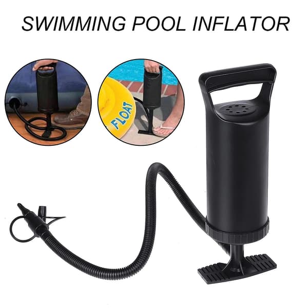 Bärbar manuell poolpump, simring, campingflotte, madrasstillbehör