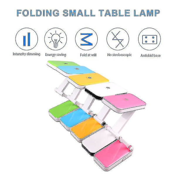 Hopfällbar ögon-skyddande studiebordslampa med laddningsbar lampa i studenthem