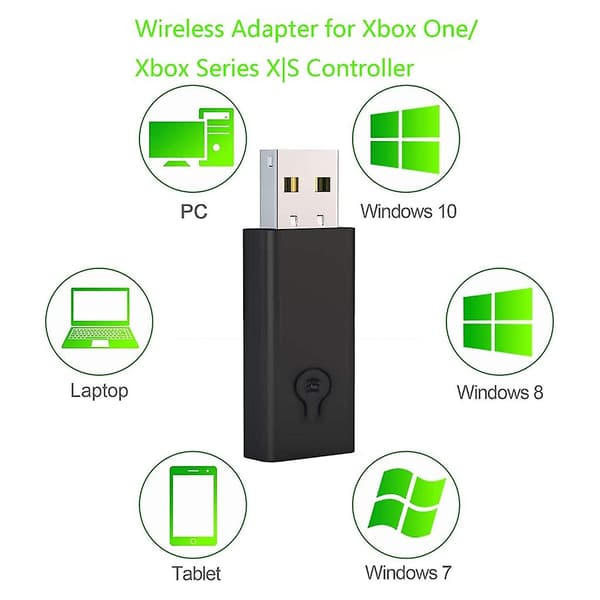 Trådlös Bluetooth-kompatibel adapter för spelkontroll för PC/bärbar dator