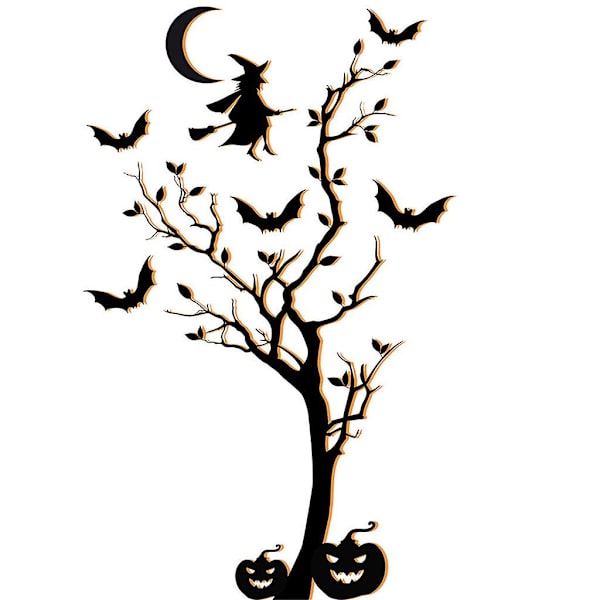 Halloween Metal Skæredør Stencil Diy Scrapbooking Album Papirkort Skabelon Form Embossing Dekoration