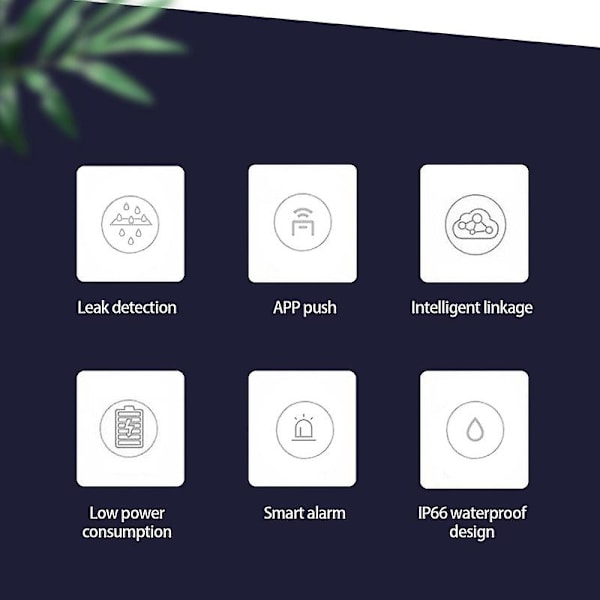 Corui Zigbee Tuya Vattenläckagedetektor Översvämningssensor Smart Hem Säkerhet Fjärrkontroll