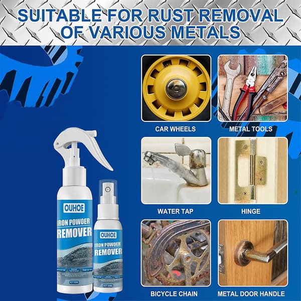 2 stk. Bil Rustfjerner Spray Bil Jernfjerner Spray Inhibitor Vedligeholdelse 100ML