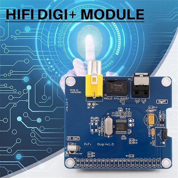Sc07 Raspberry Pi Hifi Digi+ digitalt lydkort I2s Spdif optisk fiber for Raspberry Pi 3 2-modell