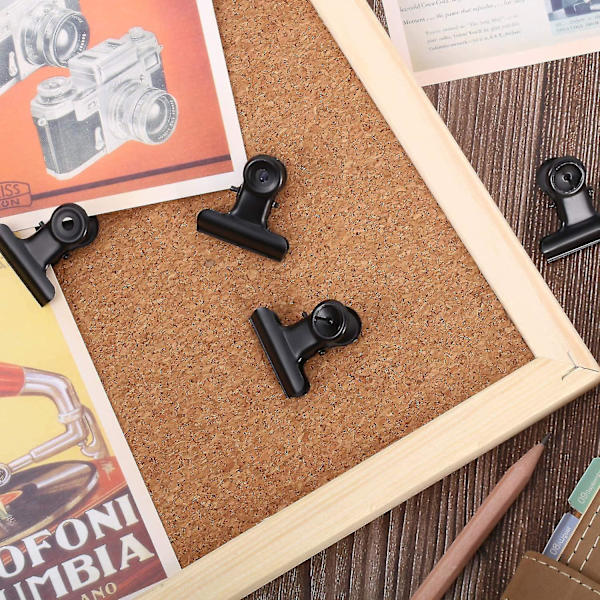 30 stk. trykknapper med clips - kraftige clips med nåle - kreative store papirclips til skillevægge, korktavler, kunstværker, fotos, opslagstavler, kontor, skole