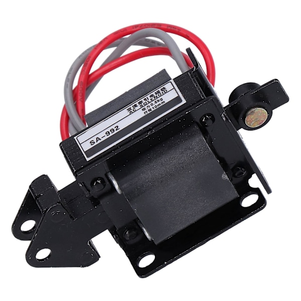Elektromagnet Solenoid SA992, 0,5 kg dragkraft med 10 mm slaglängd, tryck-dragfunktion, AC220V