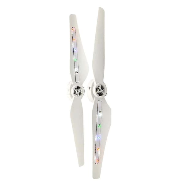 2x Uppladdningsbara LED-lampor, Propeller Flash Props, 3/4 Uav