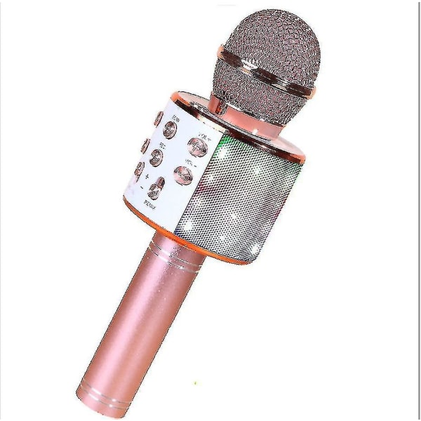 Trådlös mikrofon, barnens mikrofon med LED-lampor, Bluetooth-mikrofon
