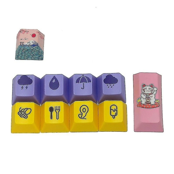 Pbt Keycap Cherry Profil Dye-subbed Keycap For Mekanisk Tastatur Enter + R4