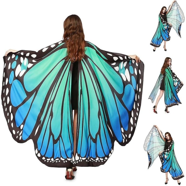 Aikuisten Butterfly Wings -viitta 168 * 140 cm aikuisten perhosasu Polyesteri Butterfly Wings -viitta Colorf