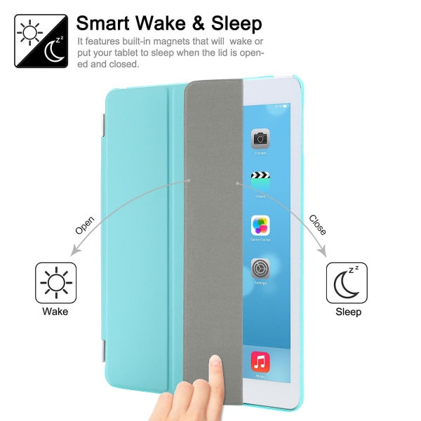 Smart Magnetic Cover Auto Wake Protective Case Til Ipad Air 1 Xmas Aquamarine