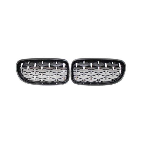 Car Front Bumper Diamond Grille Chrome Kidney Grills For 3 Series E90 E91 4 Doors Facelift 2009-201