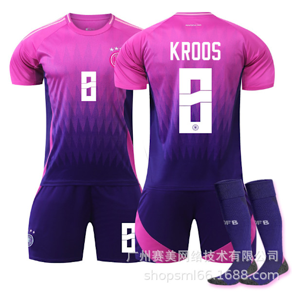 Euro 2024 Tyskland udebane nr. 8 KROOS børnefodboldsæt l 8
