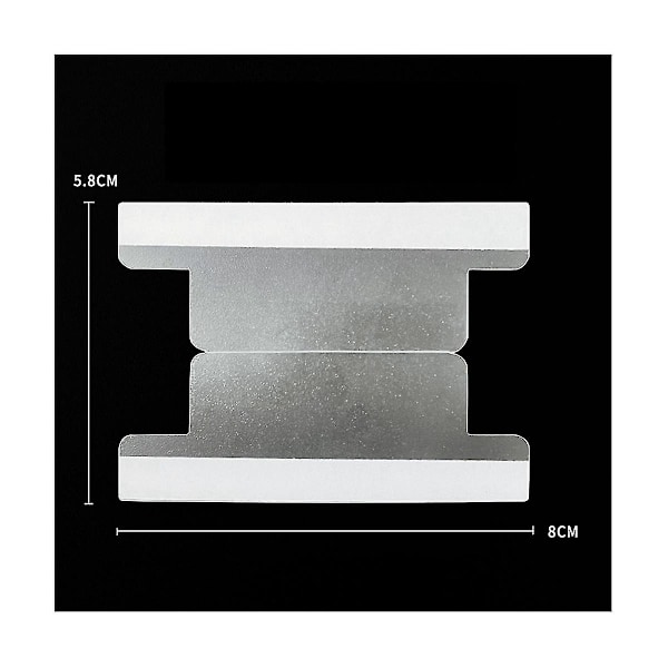 200 st självhäftande flikar, PP vikbara indexkort självhäftande plastindexetikett transparent halva