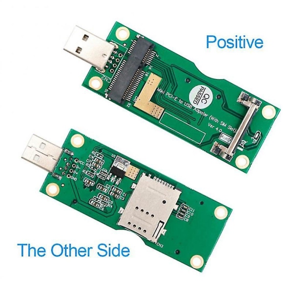Mini Pci-e til usb-adapter med Sim 8pin kortspor Plug and Play for Wwan/lte-modul for Litecoin Bt