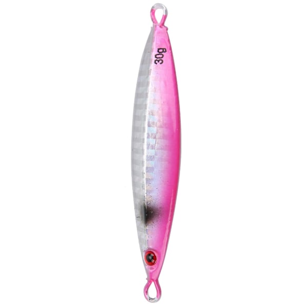 Metal Fish-Shaped Fishing Lure - Lifelike Design, Pink 30g/1.1oz