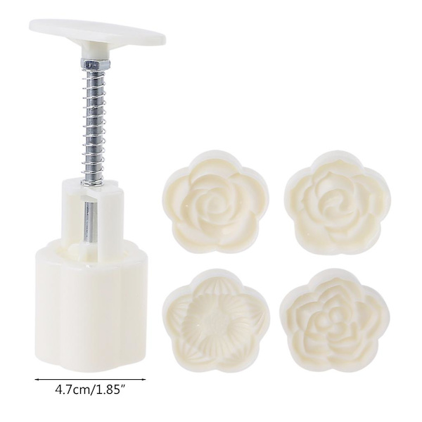 Plastik Månekageform 50g Blommestempel Kageform Kageform Form DIY Fondant Bageværktøj