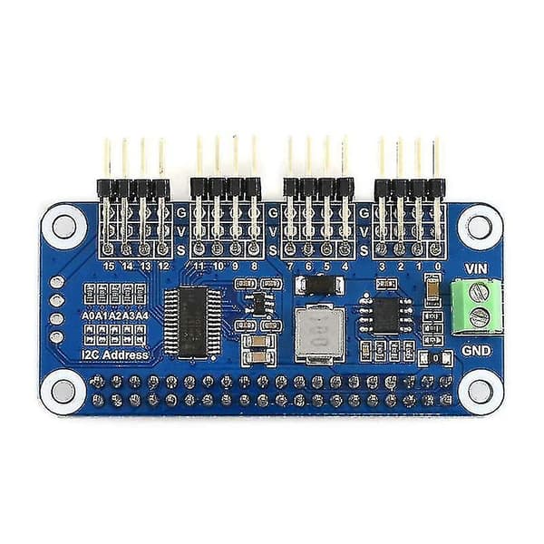Servo Driver Hat (b) för Jetson Nano och Zero med 16-kanals 12-bitars I2c-gränssnitt Höger vinkel stift