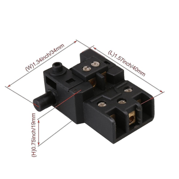 Spst Triggerbryter Fa2-6/1w Ac 250v 6 A Elektrisk Hammer Drill Strømbryter Verktøy Lås