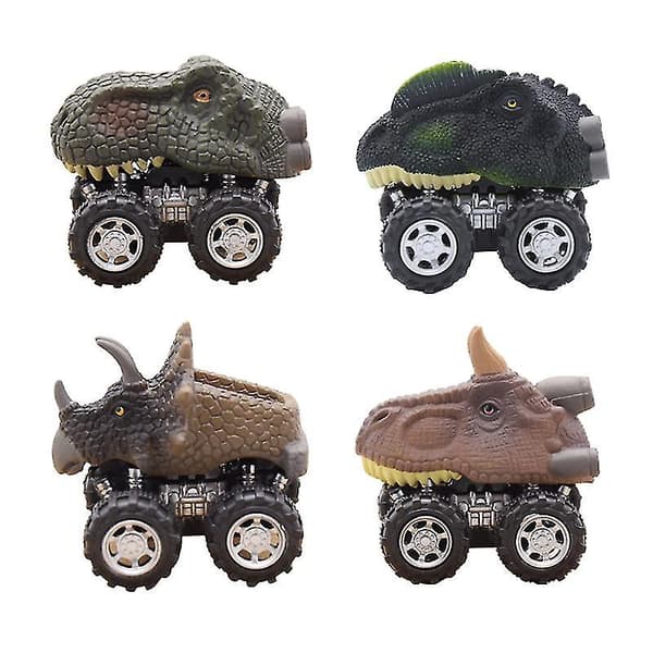 Dinosaur Pull Back Bilar Hög Hastighet Känslig Anti-fall 6-pack Bil Leksaker Presenter För Barn