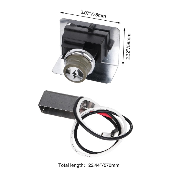 Elektronisk grilltennermodul og monteringssett erstatning for Weber Spirit E-310