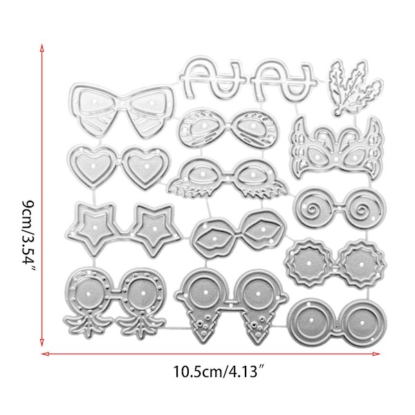 Metalbriller Skæredør Stencils Skæreskabelon Til Diy Scrapbooking Album Papirkort Embossing Craft Decor