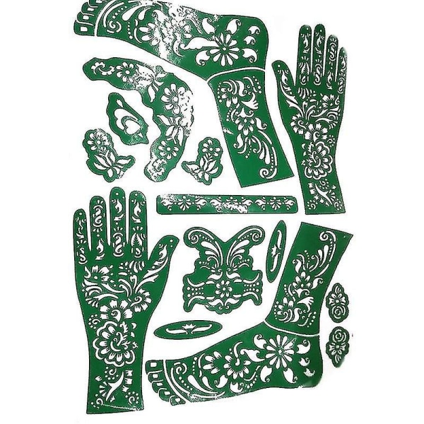 India Mehndi håndbein Henna malt sjablongkunst midlertidig tatoveringsmal