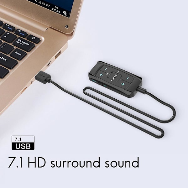 3,5 mm ekstern lydkort Usb 3.0 7.1 Surround Sound 24-bit 96khz lydadapter