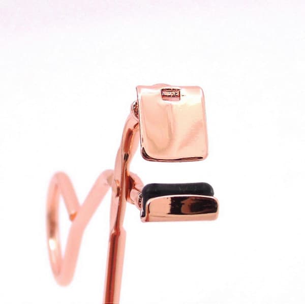 Øjenvippebukker med puder, ingen klemning, mini vippebukker passer til mange øjenvippeformer Rose Gold