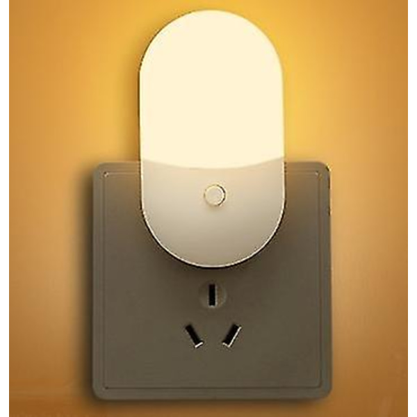 LED Natlampe, Børnelys Stikkontakt & Justerbar Lysstyrke