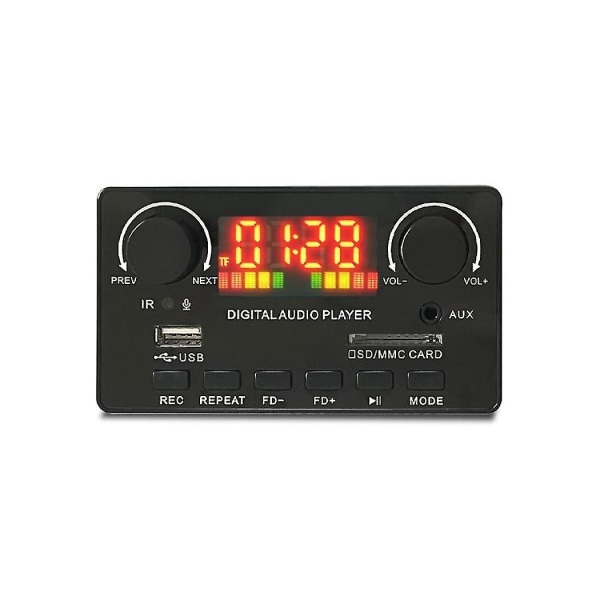 Mp3 Wma-dekooderikortti langaton Bluetooth 5.0 7v-25v dekooderi auto MP3- USB tallennusmoduuli Fm Aux