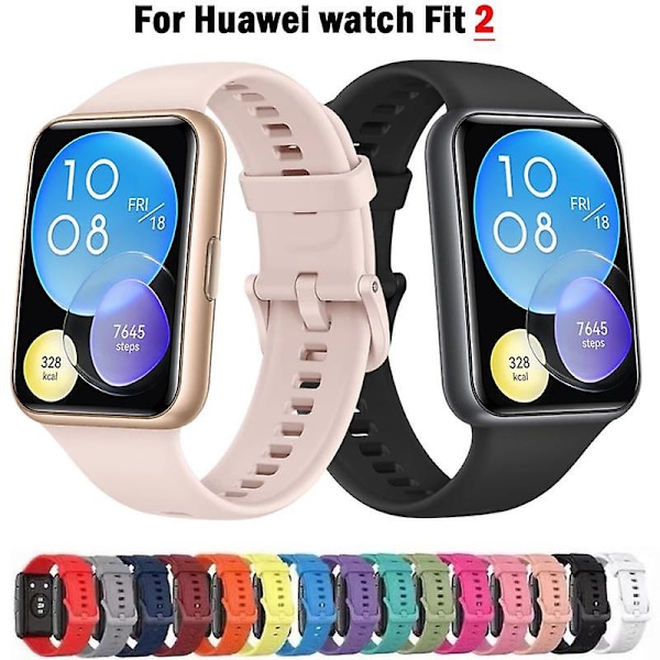 Ny silikonrem for Huawei Fit 2 Smartklokke Armbånd for Huawei Wearable Enhet Utskifting