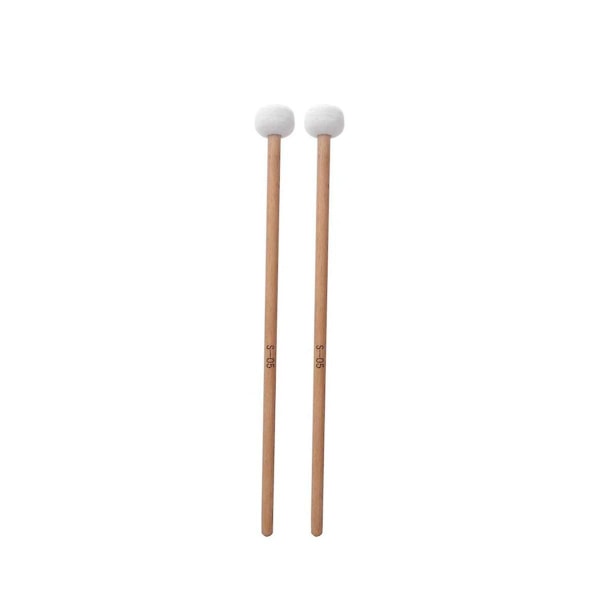 2 rumpupuikkoa valkoista huopaa rumputikut lyömäsoittimet mallet Timpani virvelirumpu instrumenttitarvikkeille