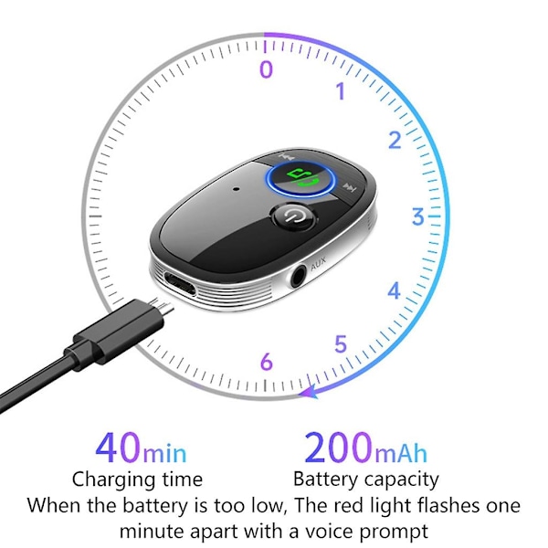 2 i 1 trådlös PC USB-ljudadapter Mini Bluetooth-kompatibel 5.0-sändare