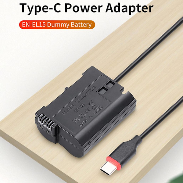 En-el15 Dummy-batteri med USB Type-c-strømadapter til Nikon Z7 Z7ii Z6 Z6ii