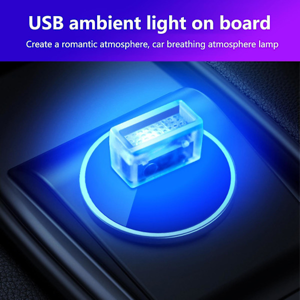 Stämningsljus Sju Gradient Färger Plug And Play Energisparande Flera Stilar Inte Bländande Inredning Bärbar Mini Bil Usb Atmosfärsljus F