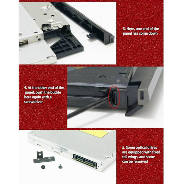 Dvd-brennings optisk stasjon for Du-8a6sh bærbar PC innebygd ultra-tynn 9,5 mm Sata seriell Dvd Cd Vcd Opti