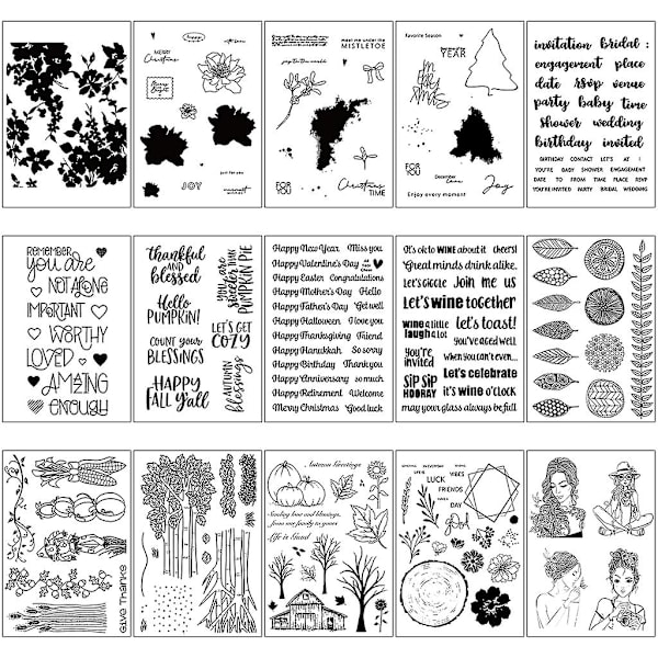 Nyt hvert øyeblikk DIY silikon klar stempel klamre segl album preging