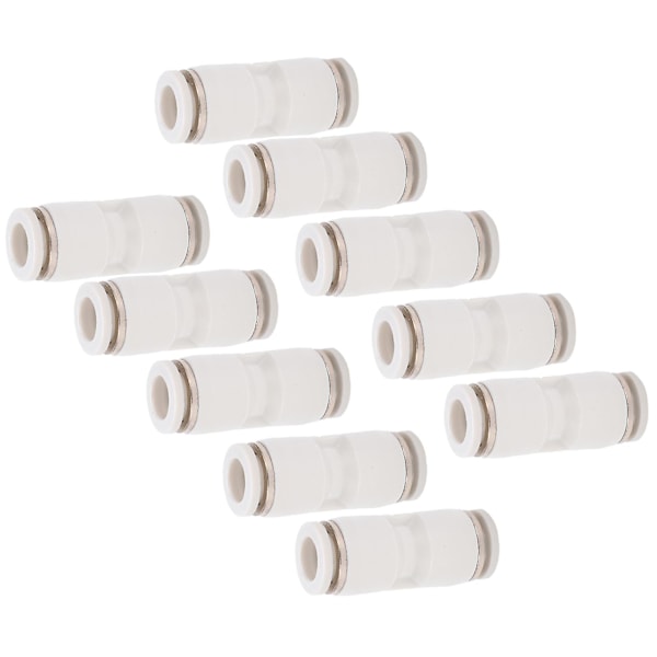 10 stk. lige push-in-stik, luftslange, hurtigudløser, pneumatiske rørfittings, hvide PU-8?