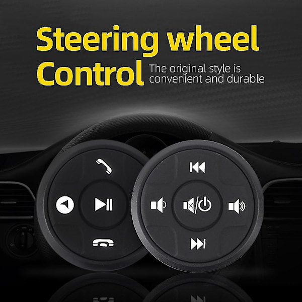 12V Universaali Langaton Auton Ohjauspyörän 10 Painikkeen Bluetooth-Kaukosäädin Pyöreä Stereolle DVD:lle
