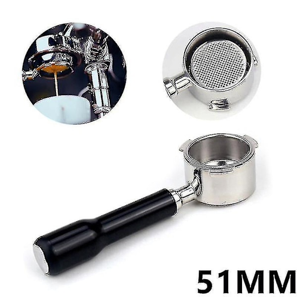 Portafilter 51mm Delonghi Ec685:lle, jossa 2 tyylin kahvijauhekulho