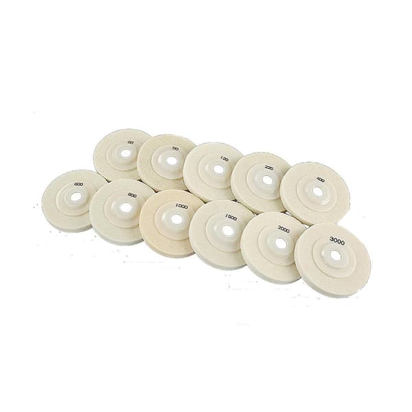 11 stk. 4lnch 100mm svampfiberslibeskive til stenrenovering til renovering, granit (60grit