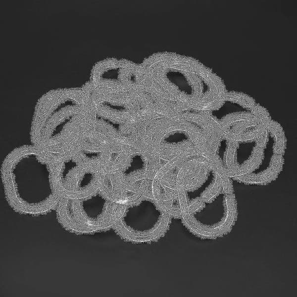 30 stk. bruseforhængsringe Gardin C Ringe Hanger Badeforhæng Loop Clip Glide (klar)
