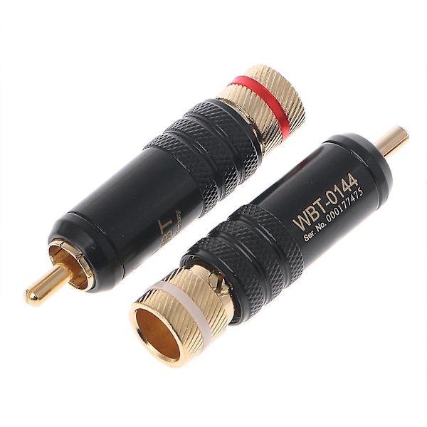 4 kpl Wbt-0144 kullattua RCA-liitintä lukitusjuotos O/video-liittimet
